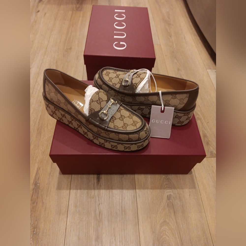 Gucci Monogram Loafers NEW